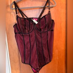 NWT Torrid Curve Size 3x Fishnet Lingerie Bodysuit